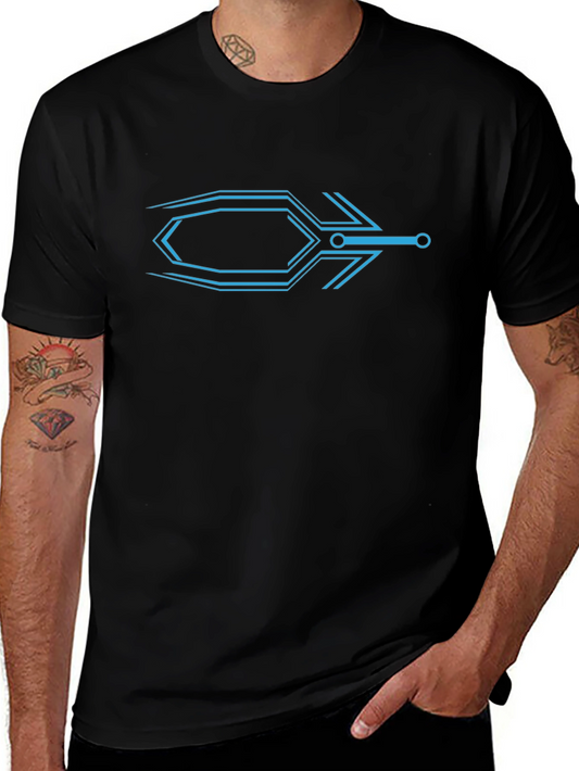 Futuristic Arrow Graphic Black T-Shirt