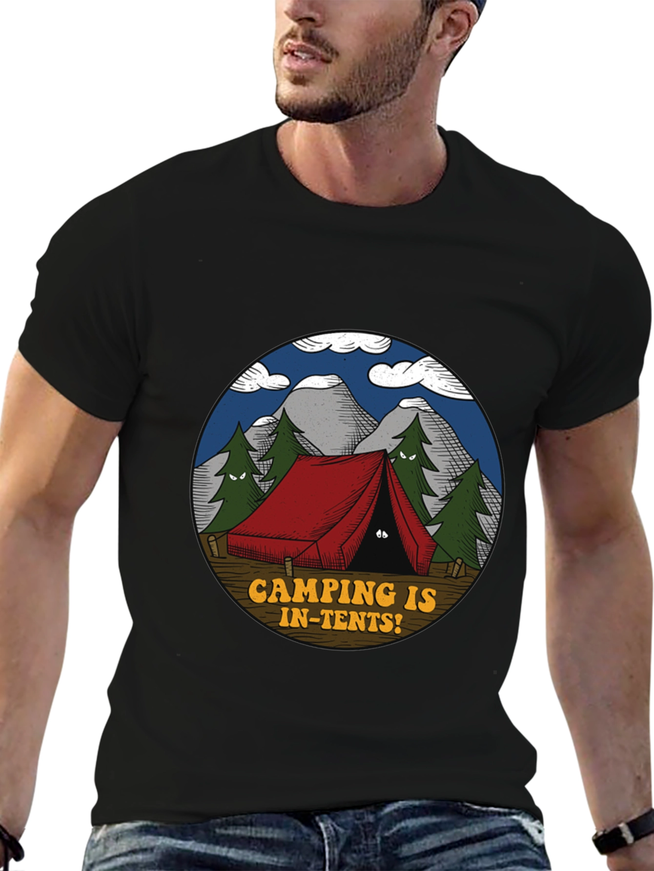 Camping Is In-Tents Graphic T-Shirt