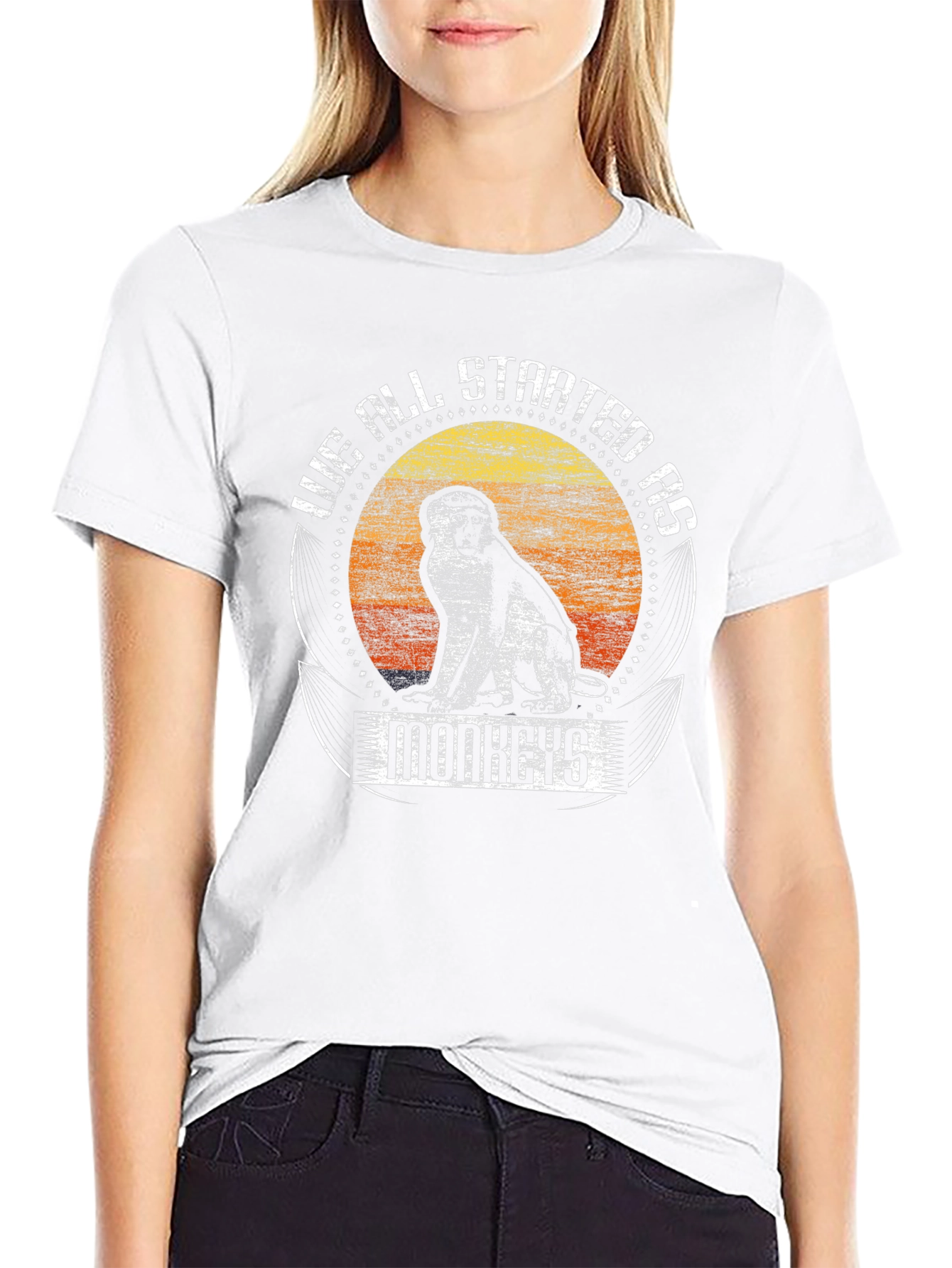 We All Started As Monkeys Graphic Tee