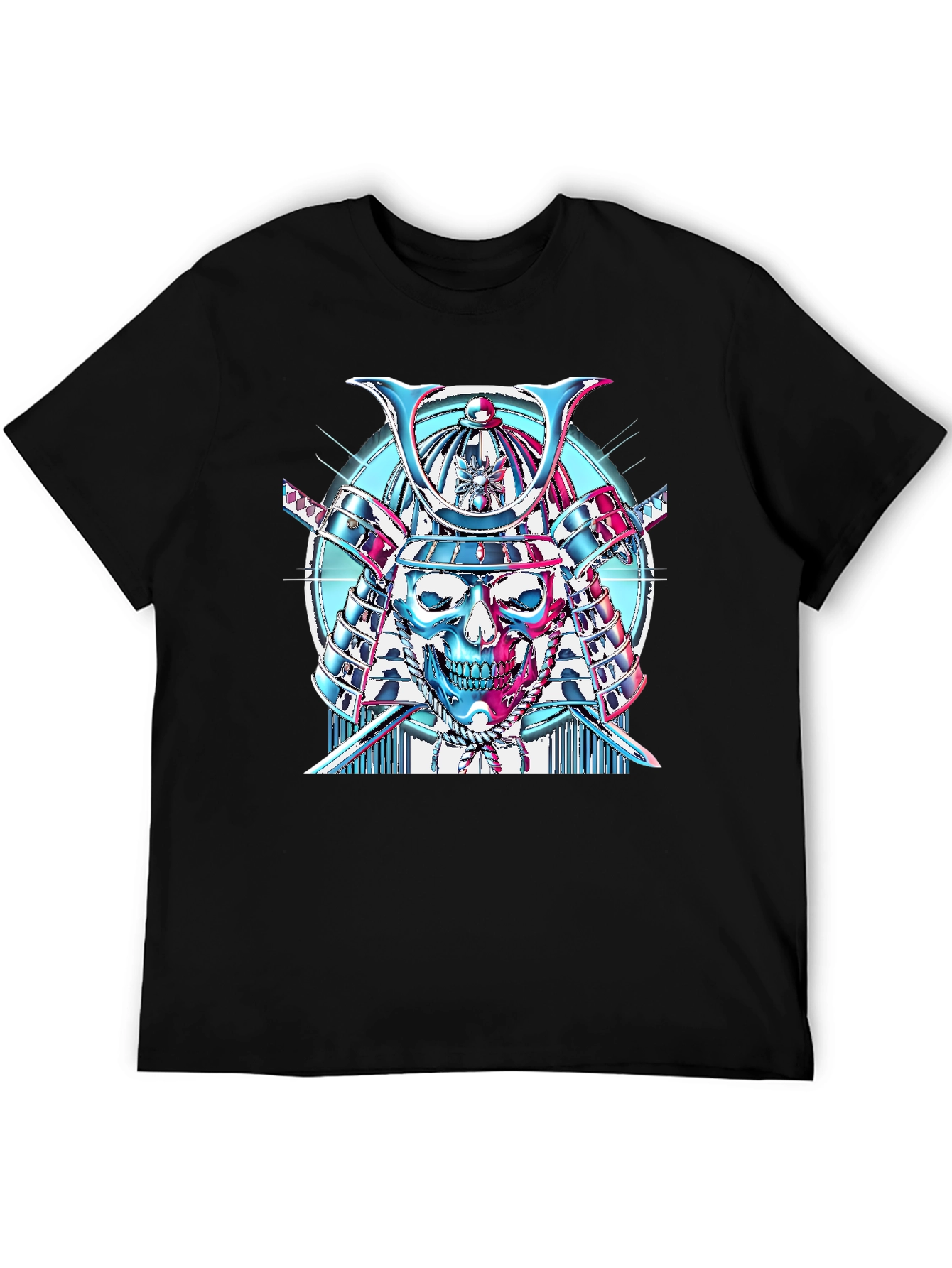 Samurai Skull Graphic T-Shirt