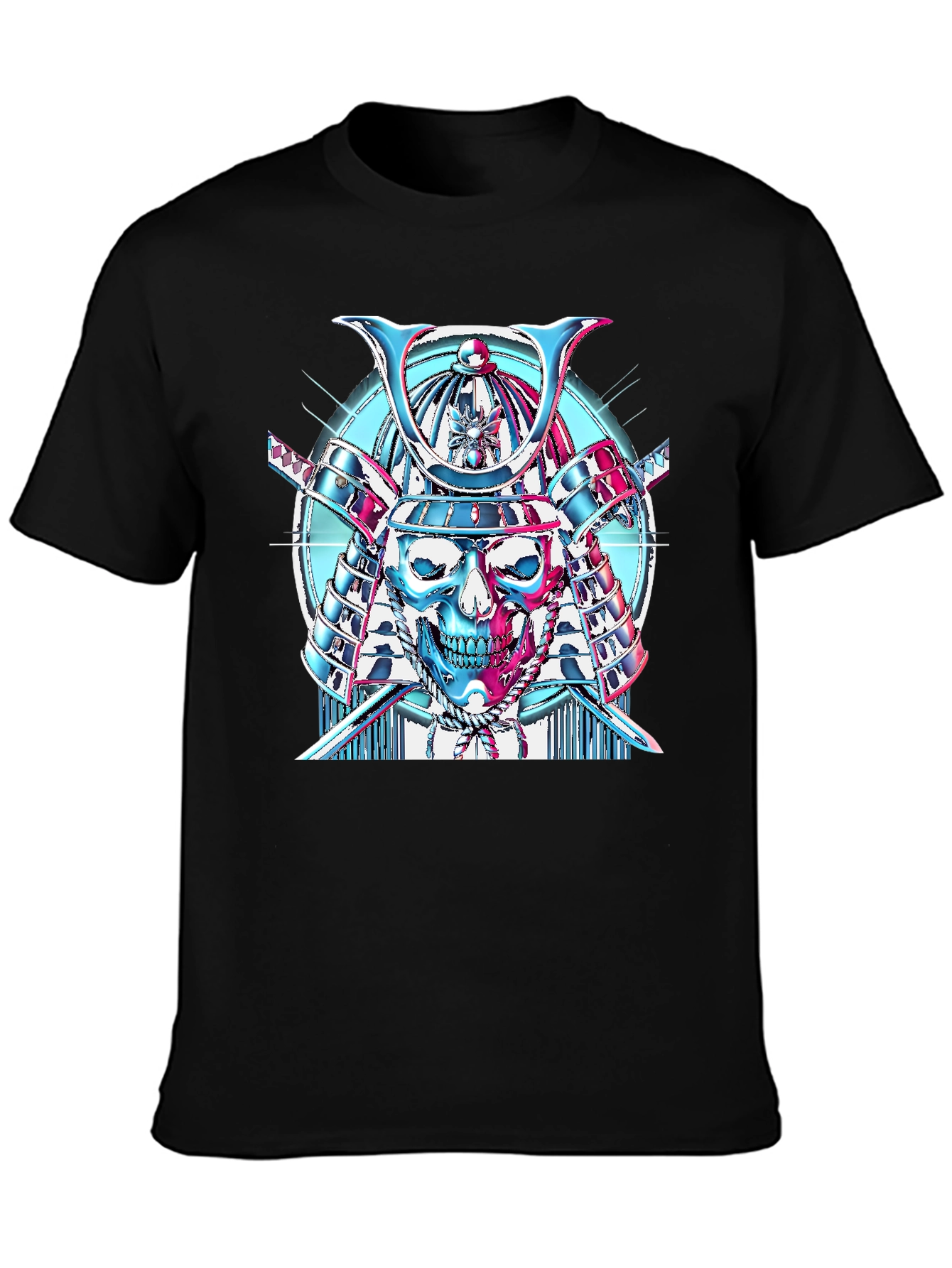Samurai Skull Graphic T-Shirt