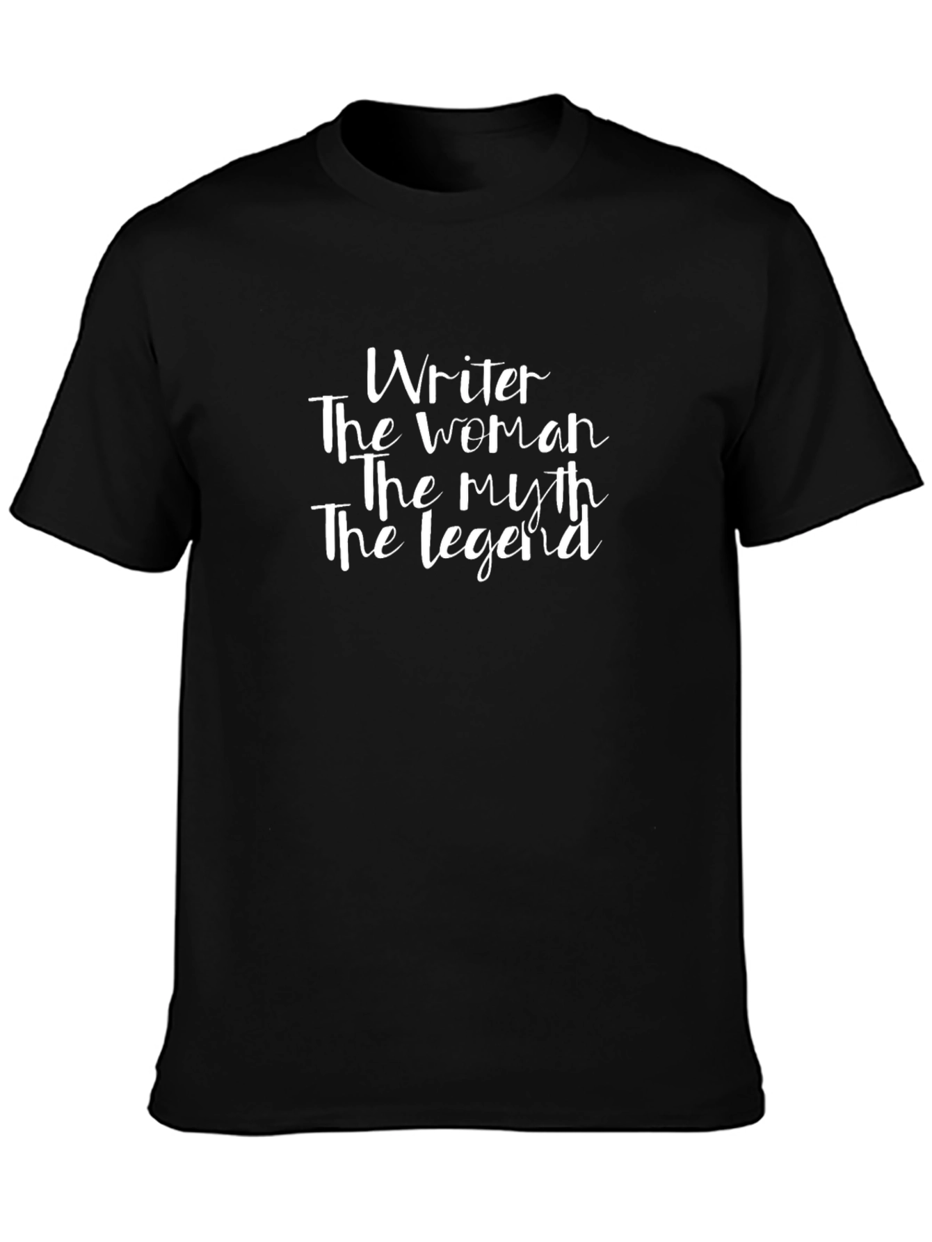 Writer Woman Myth Legend Black T-Shirt