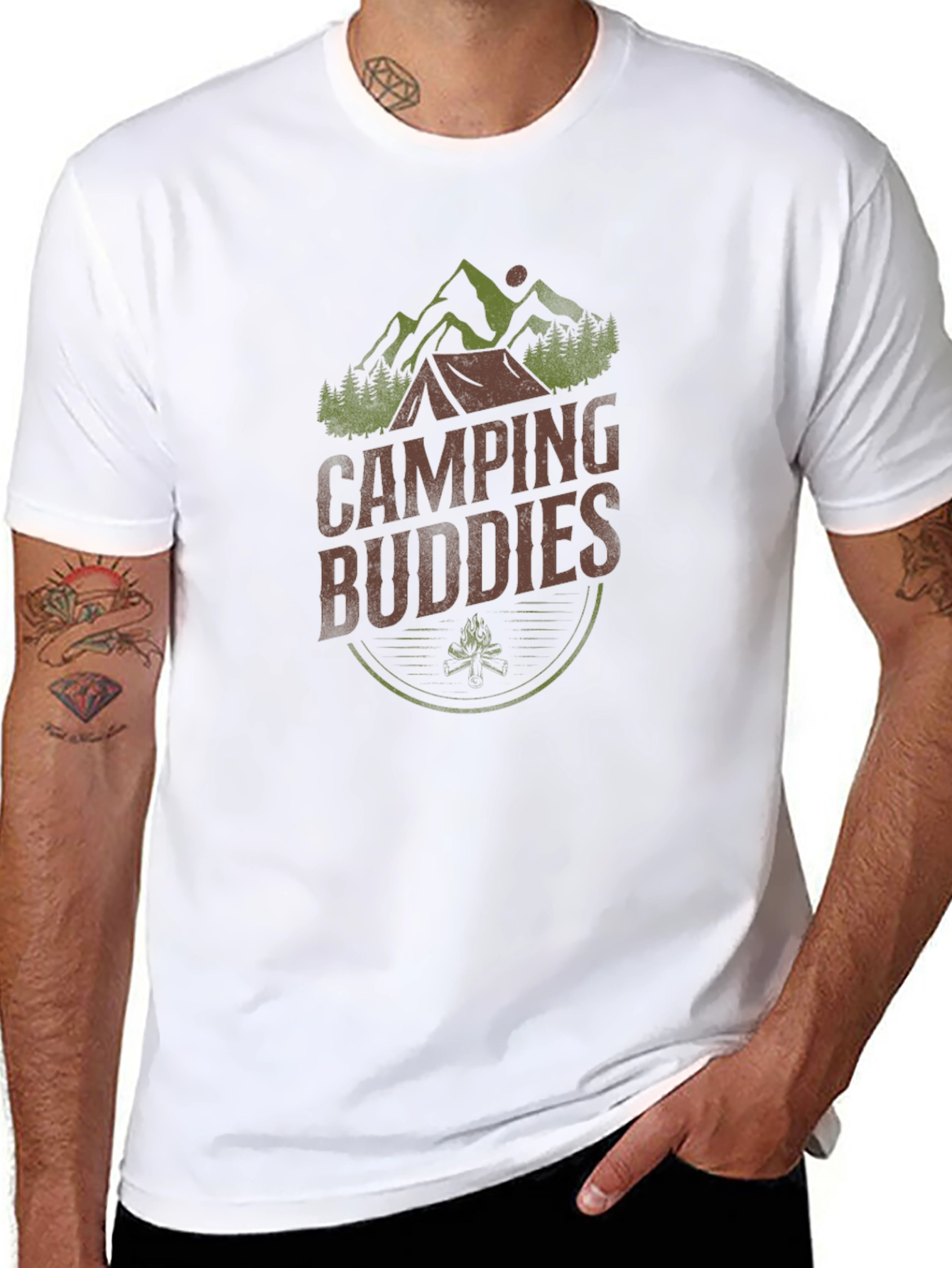 Camping Buddies Graphic Tee - Adventure Shirt
