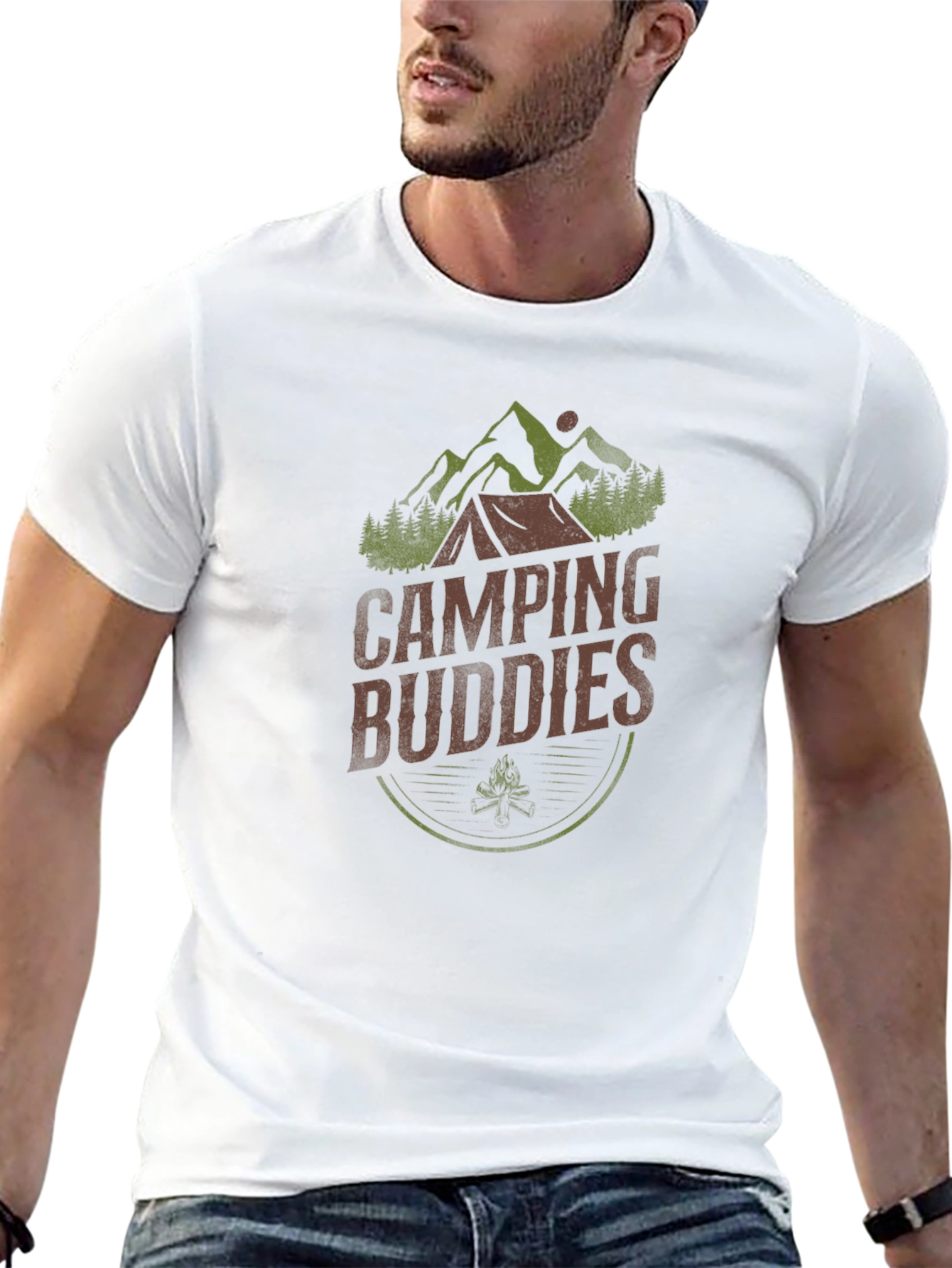Camping Buddies Graphic Tee - Adventure Shirt