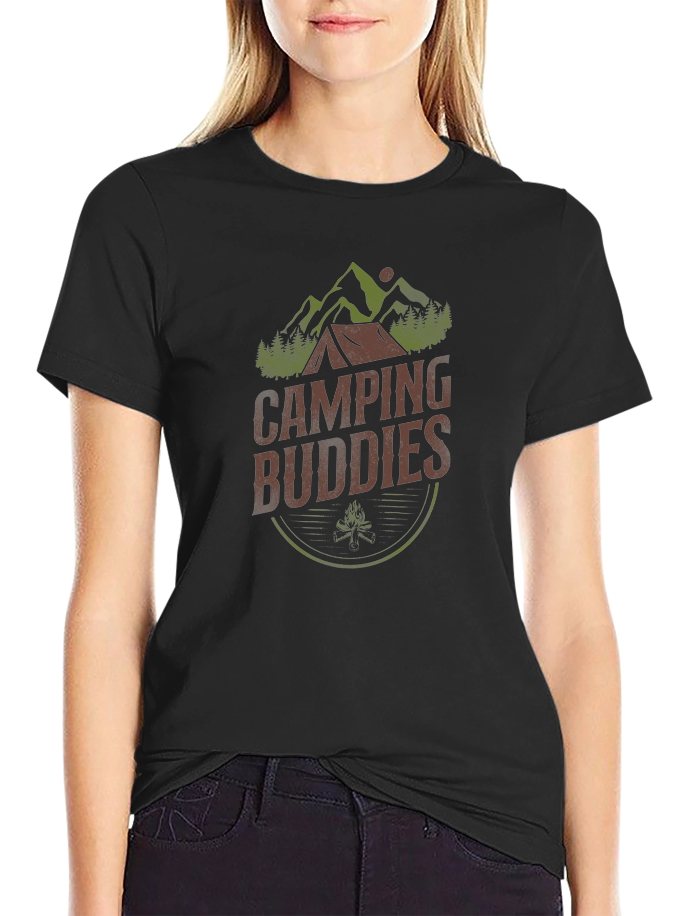 Camping Buddies Graphic Tee - Adventure Shirt