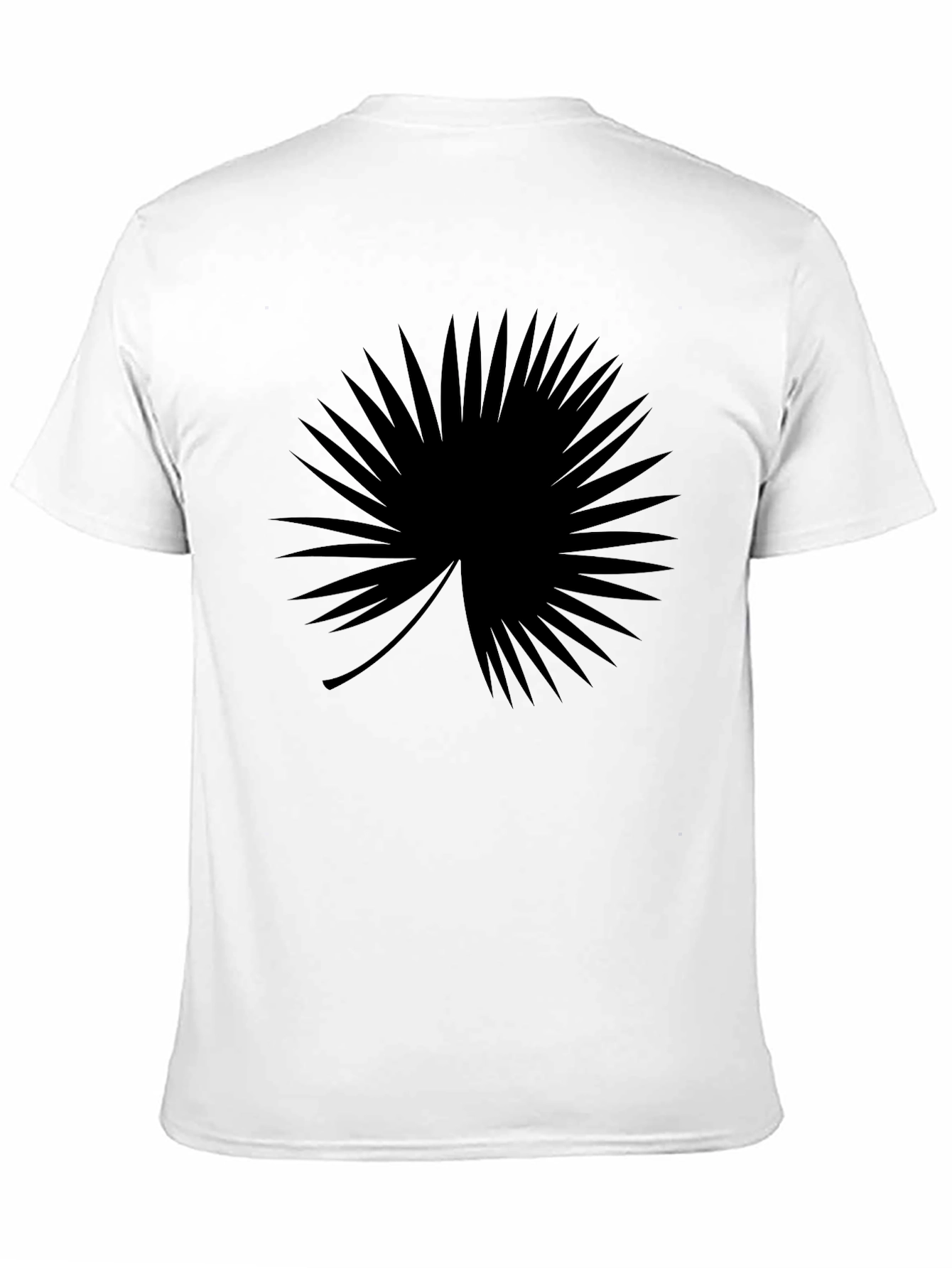 Tropical Palm Leaf Graphic T-Shirt - Black