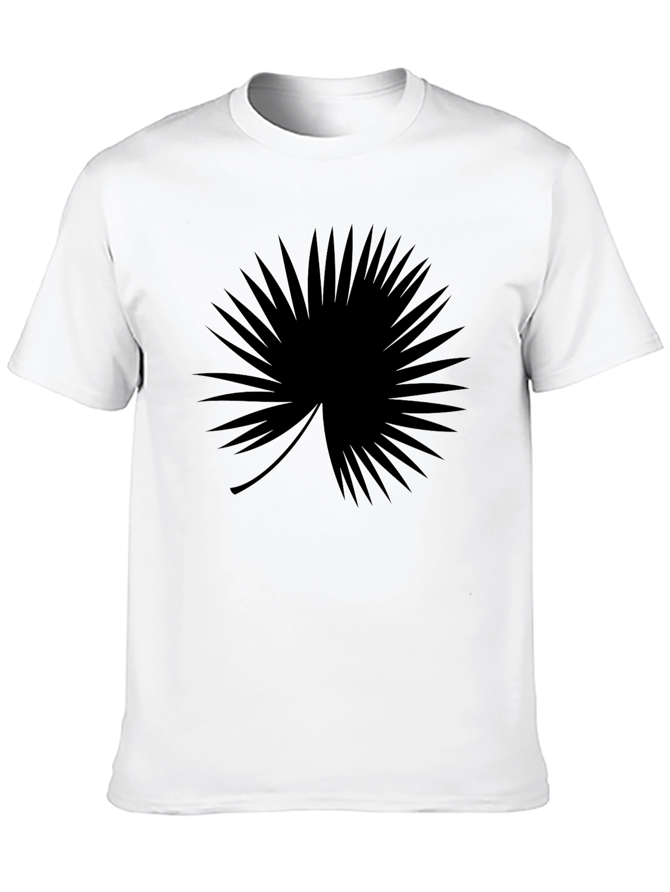 Tropical Palm Leaf Graphic T-Shirt - Black