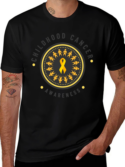 Childhood Cancer Awareness Ribbon Graphic T-Shirt