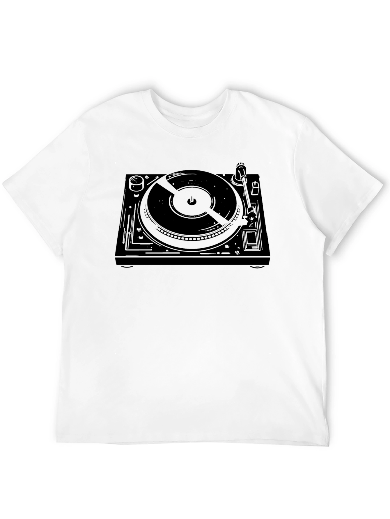 DJ Turntable Graphic T-Shirt - Black