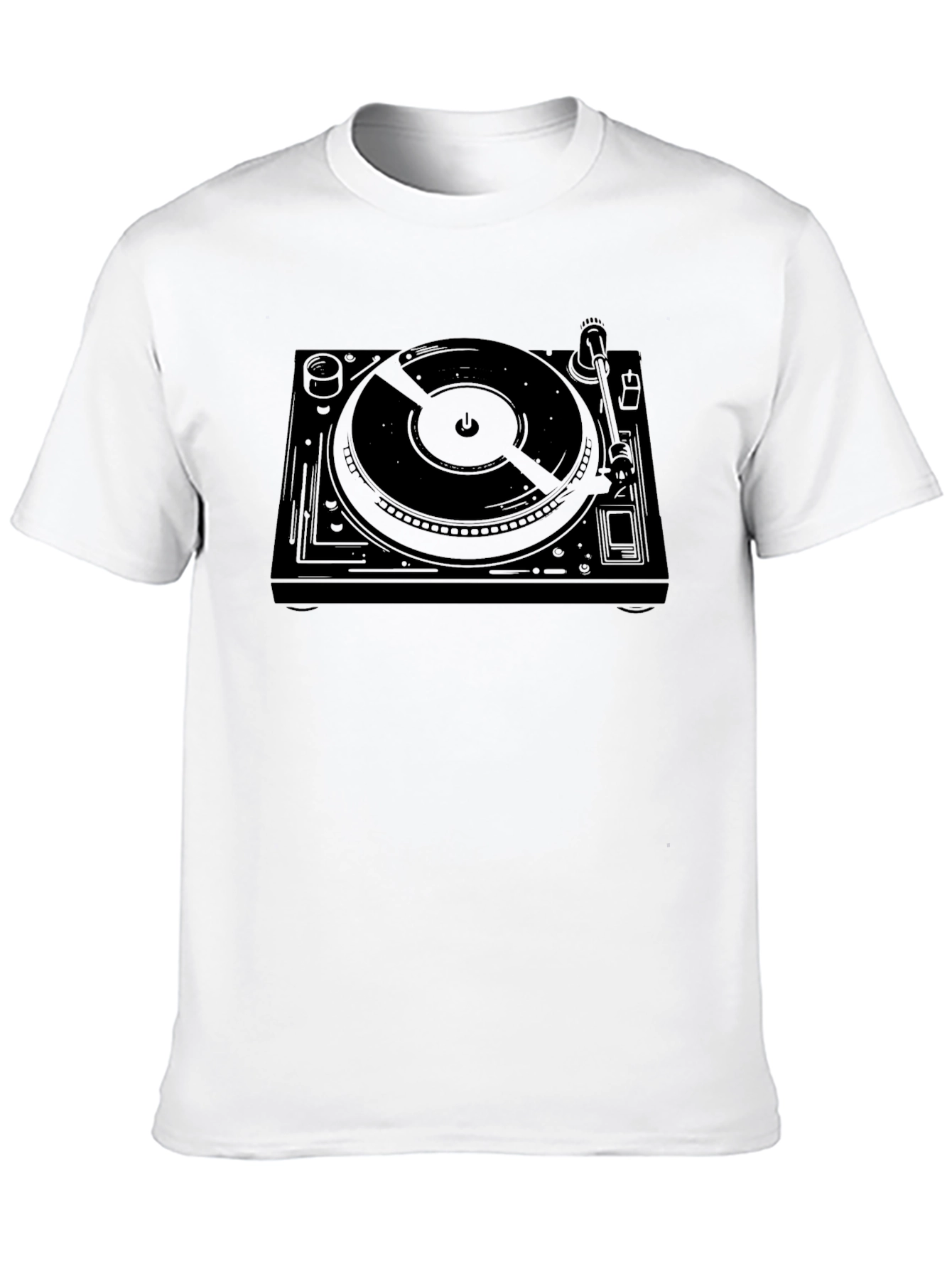 DJ Turntable Graphic T-Shirt - Black