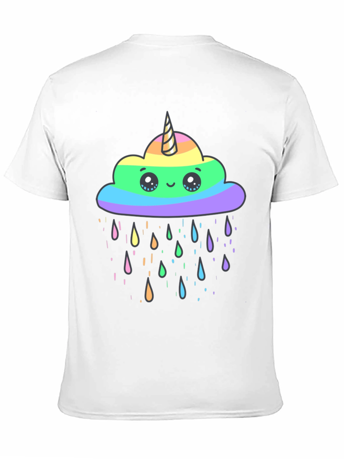 Rainbow Unicorn Cloud Rain T-Shirt