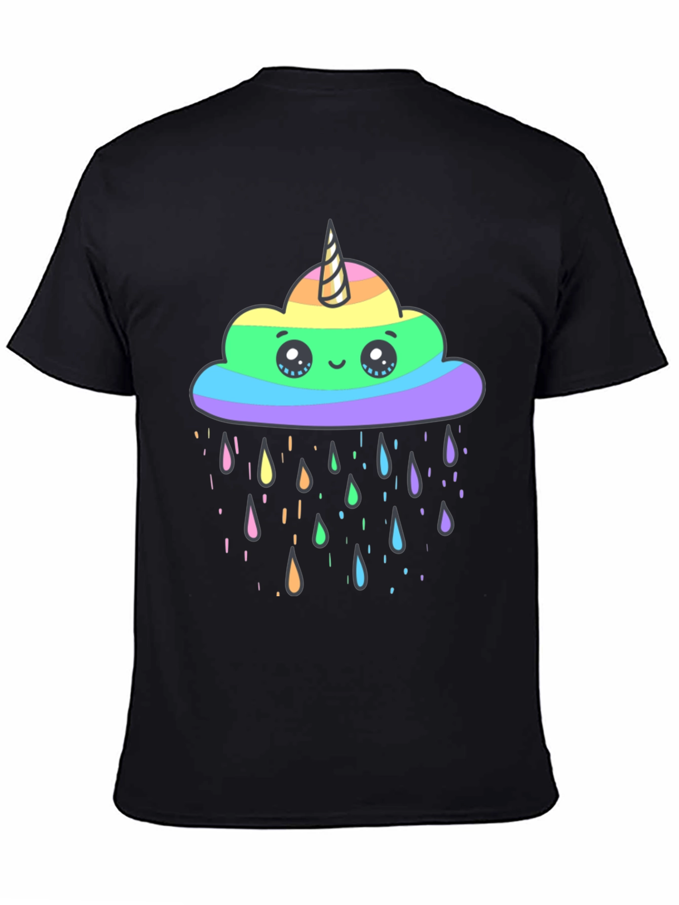 Rainbow Unicorn Cloud Rain T-Shirt