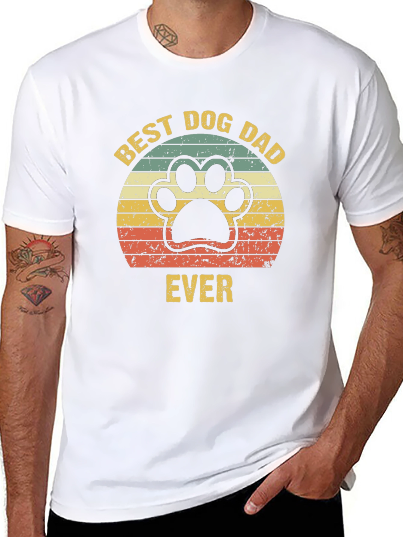 Best Dog Dad Ever Graphic T-Shirt