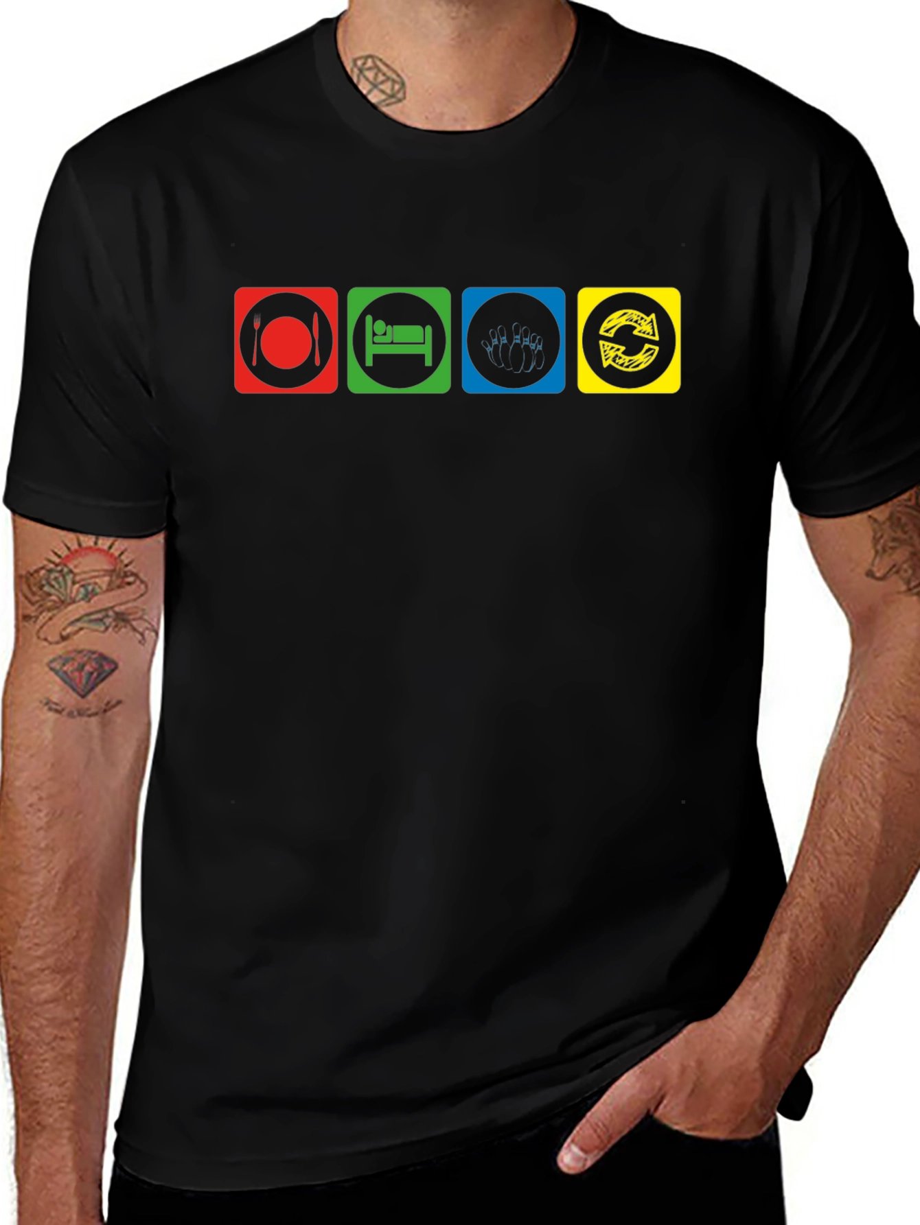 Eat Sleep DJ Repeat T-Shirt - Cool Graphic Tee