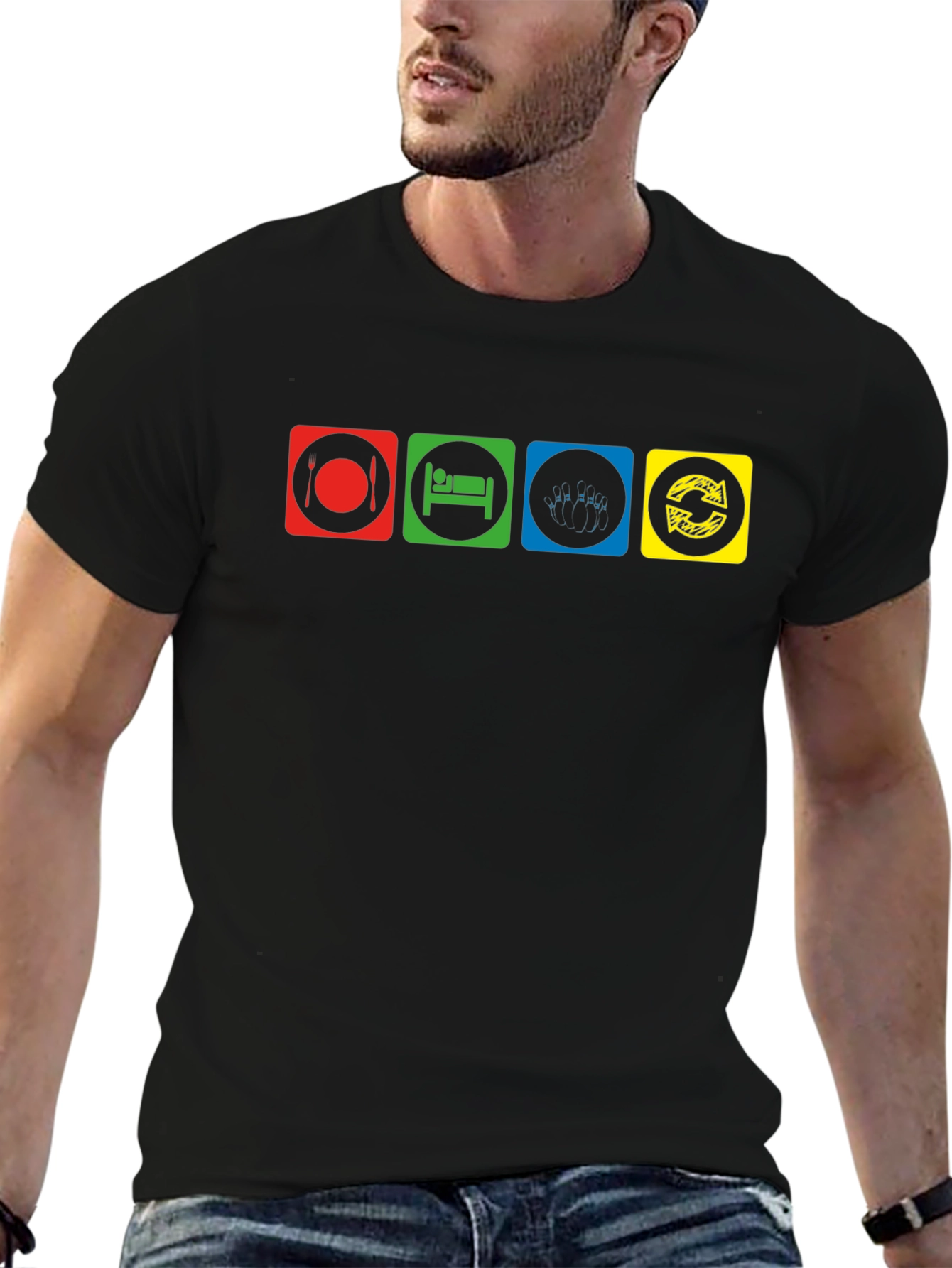 Eat Sleep DJ Repeat T-Shirt - Cool Graphic Tee