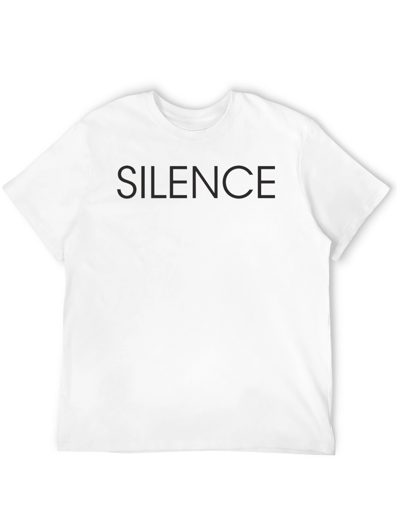 Silence Black Tee - Minimalist Style