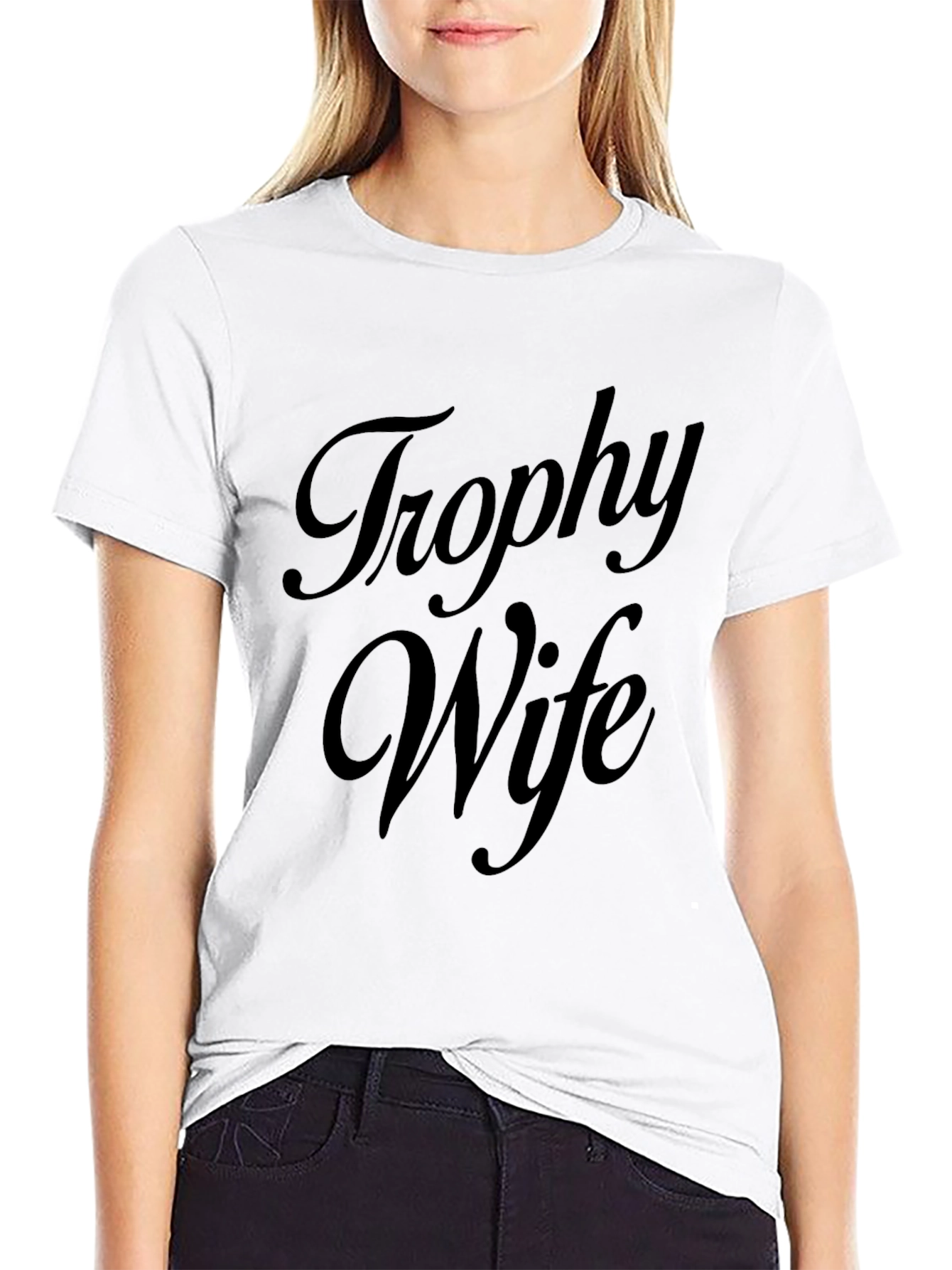 Trophy Wife Graphic Tee - Black Cotton Shirt