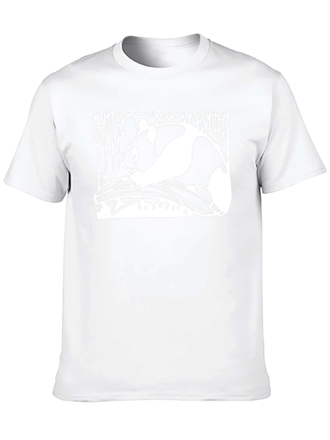 Panda Graphic Print Black T-Shirt
