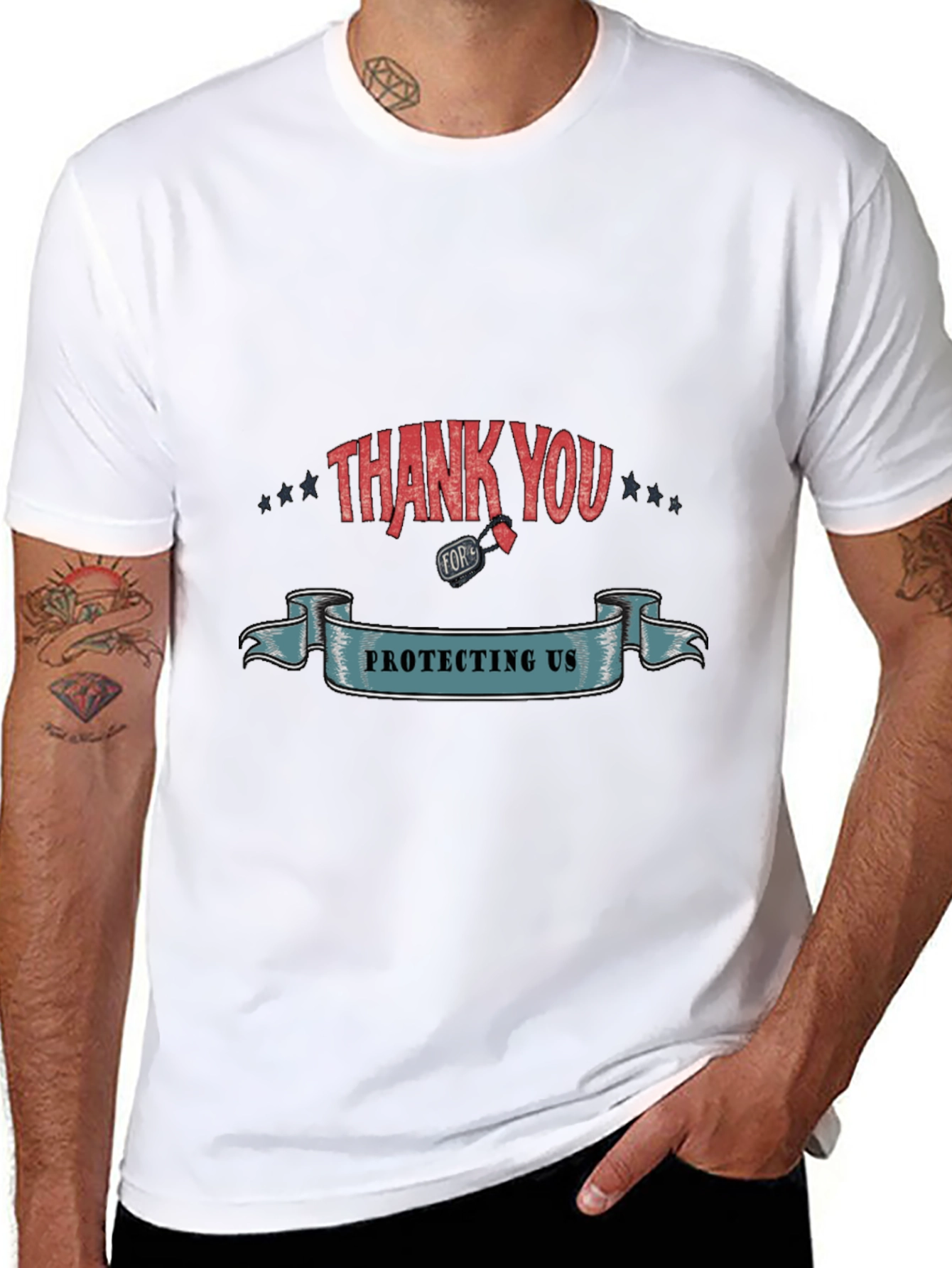 Thank You For Protecting Us Graphic T-Shirt