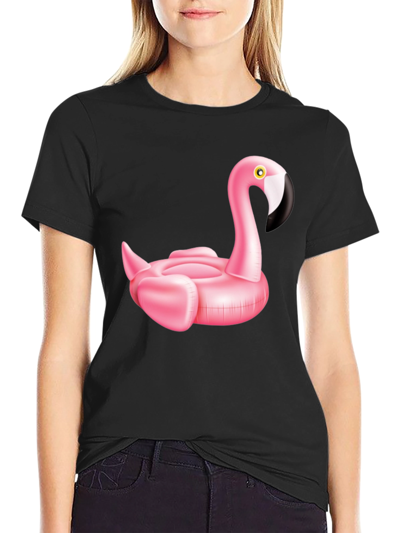 Pink Flamingo Inflatable Pool Float T-Shirt