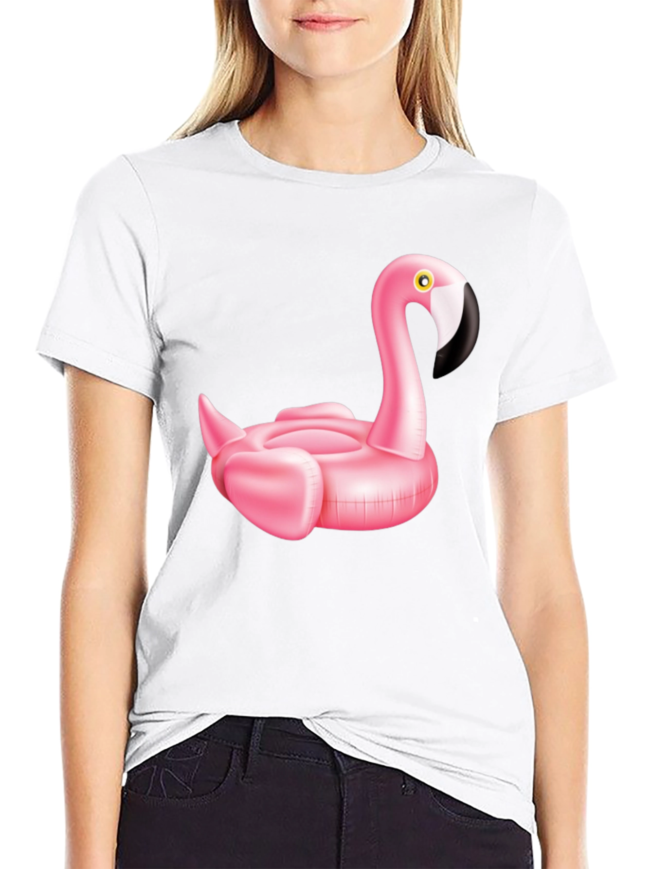 Pink Flamingo Inflatable Pool Float T-Shirt