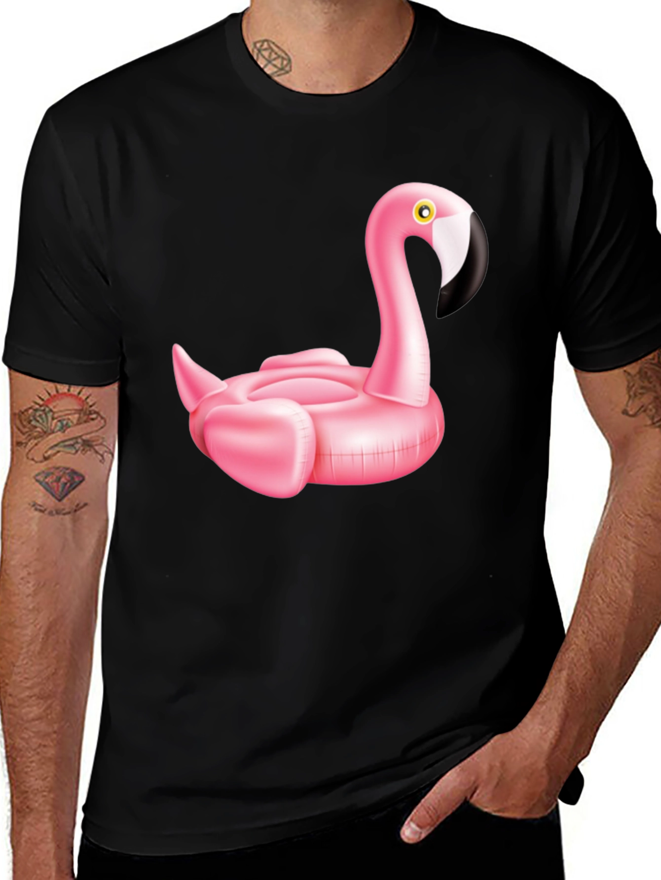 Pink Flamingo Inflatable Pool Float T-Shirt