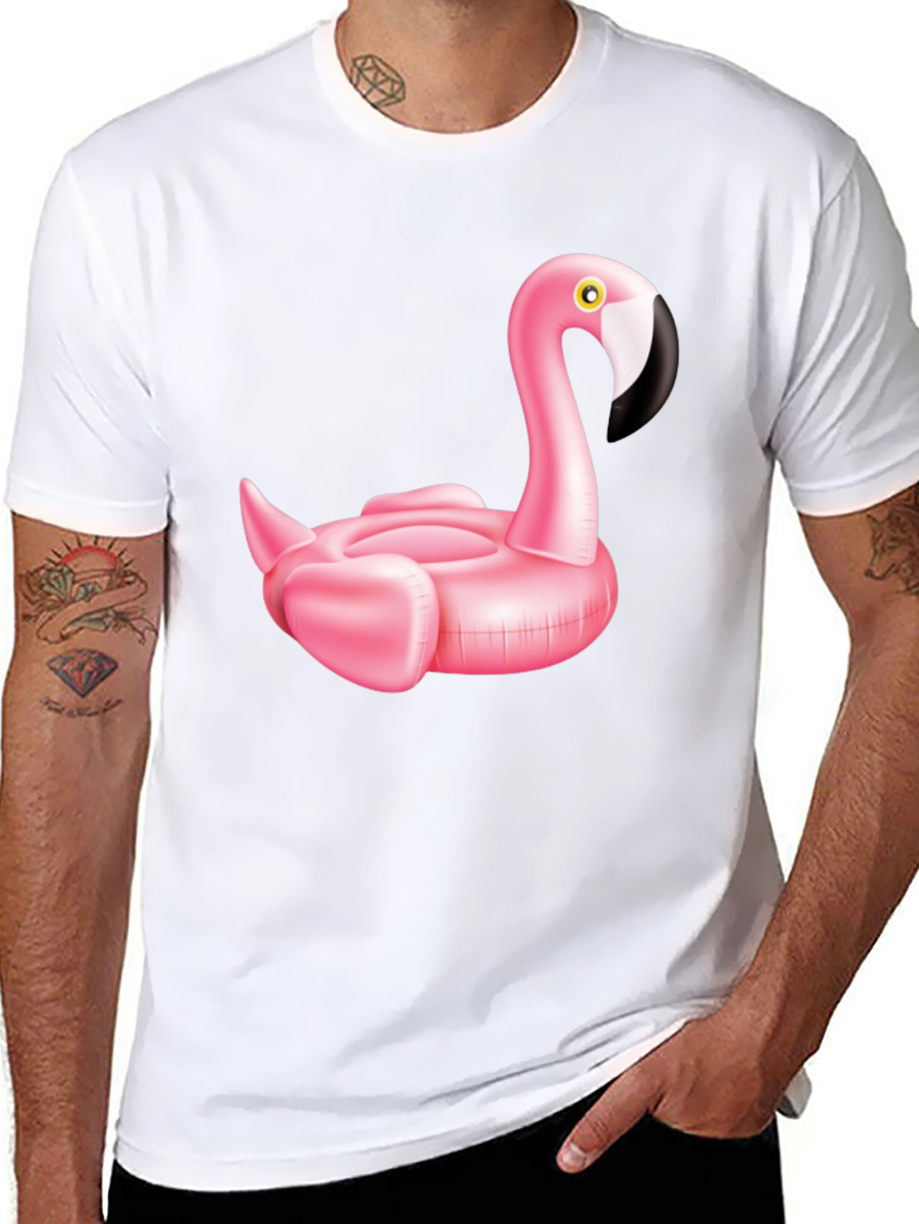 Pink Flamingo Inflatable Pool Float T-Shirt