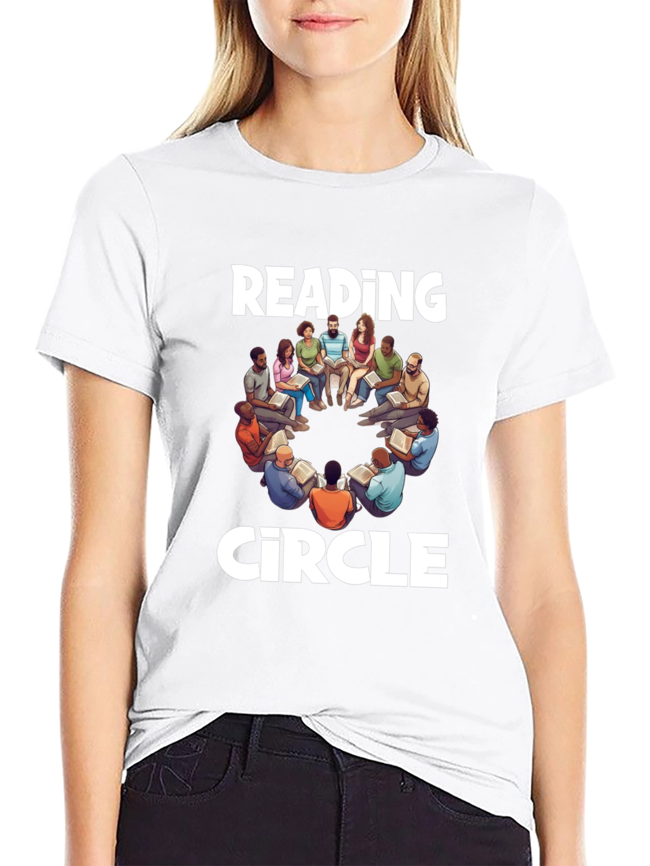 Reading Circle T-Shirt: Literary Group Design