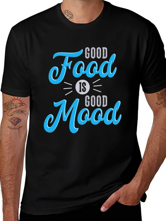 Good Food is Good Mood Black Graphic Tee