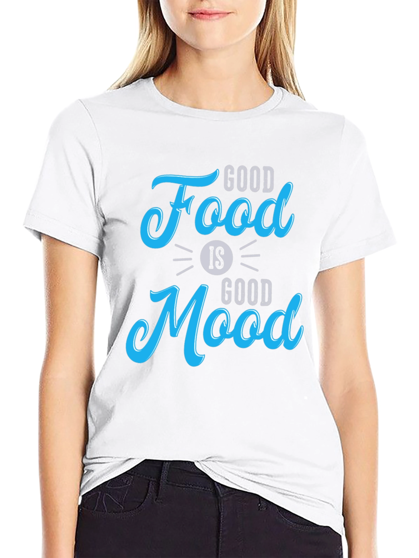 Good Food is Good Mood Black Graphic Tee