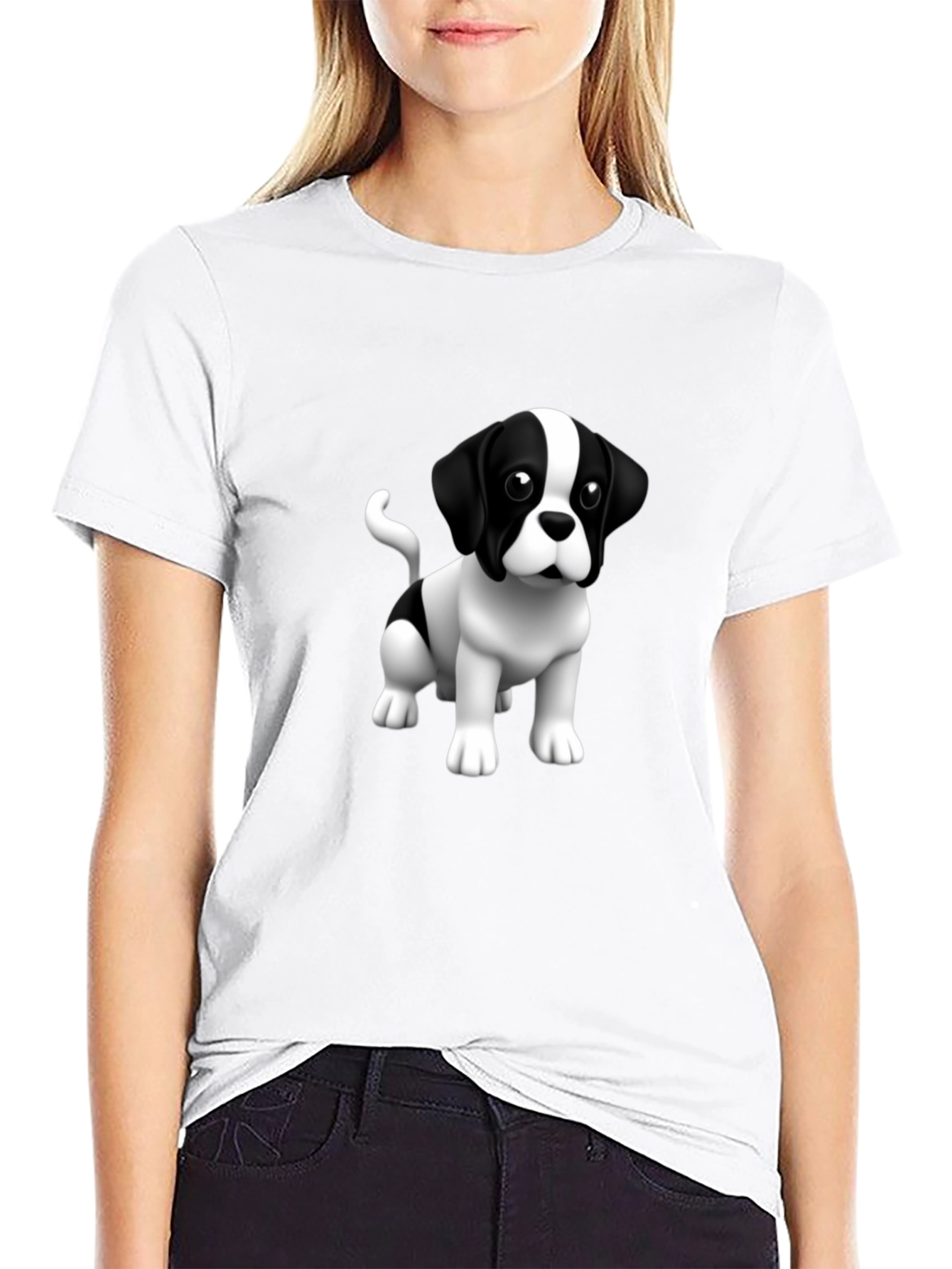 Dog Graphic Tee - Cute Cartoon Puppy T-Shirt