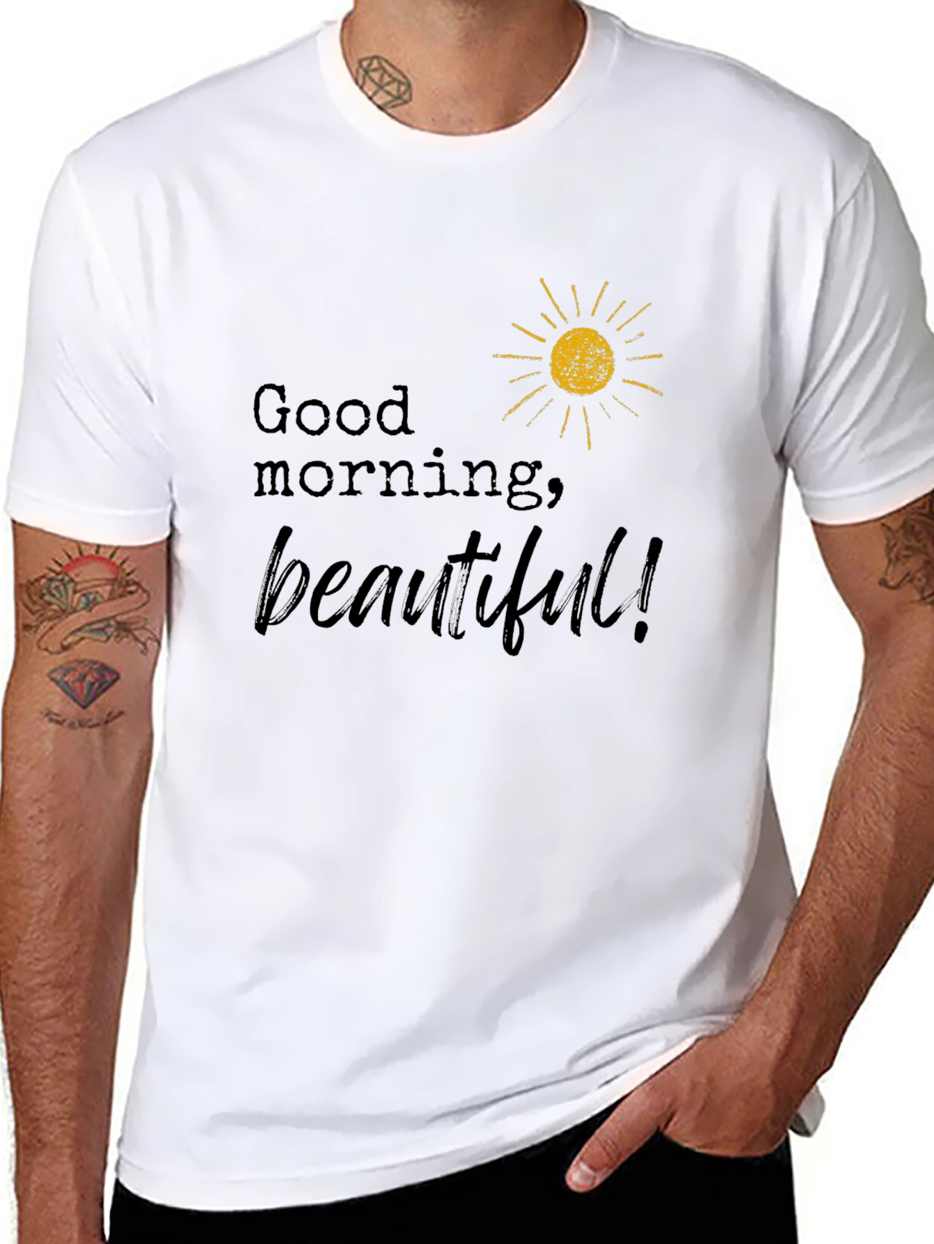 Good Morning Beautiful Black T-Shirt
