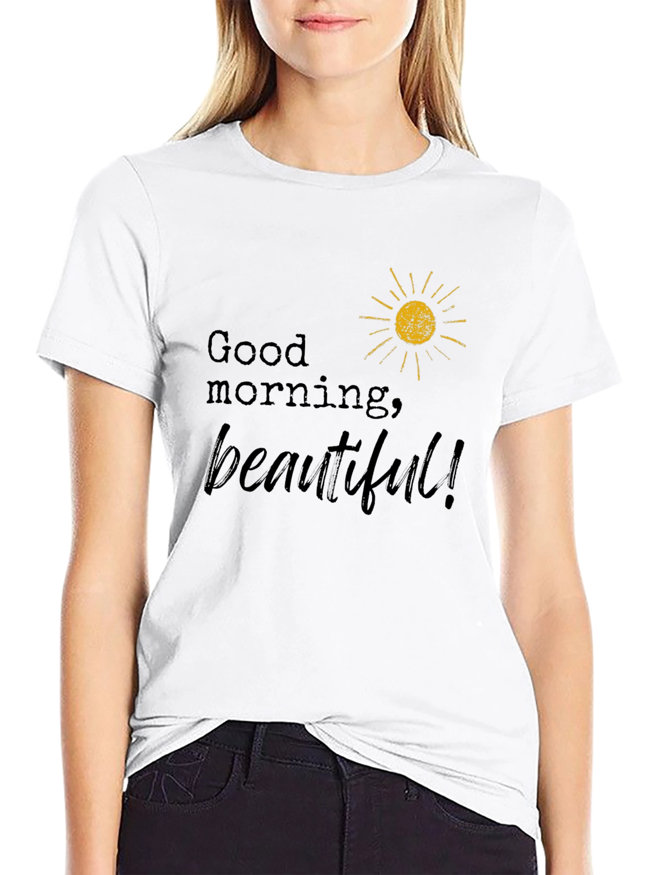 Good Morning Beautiful Black T-Shirt