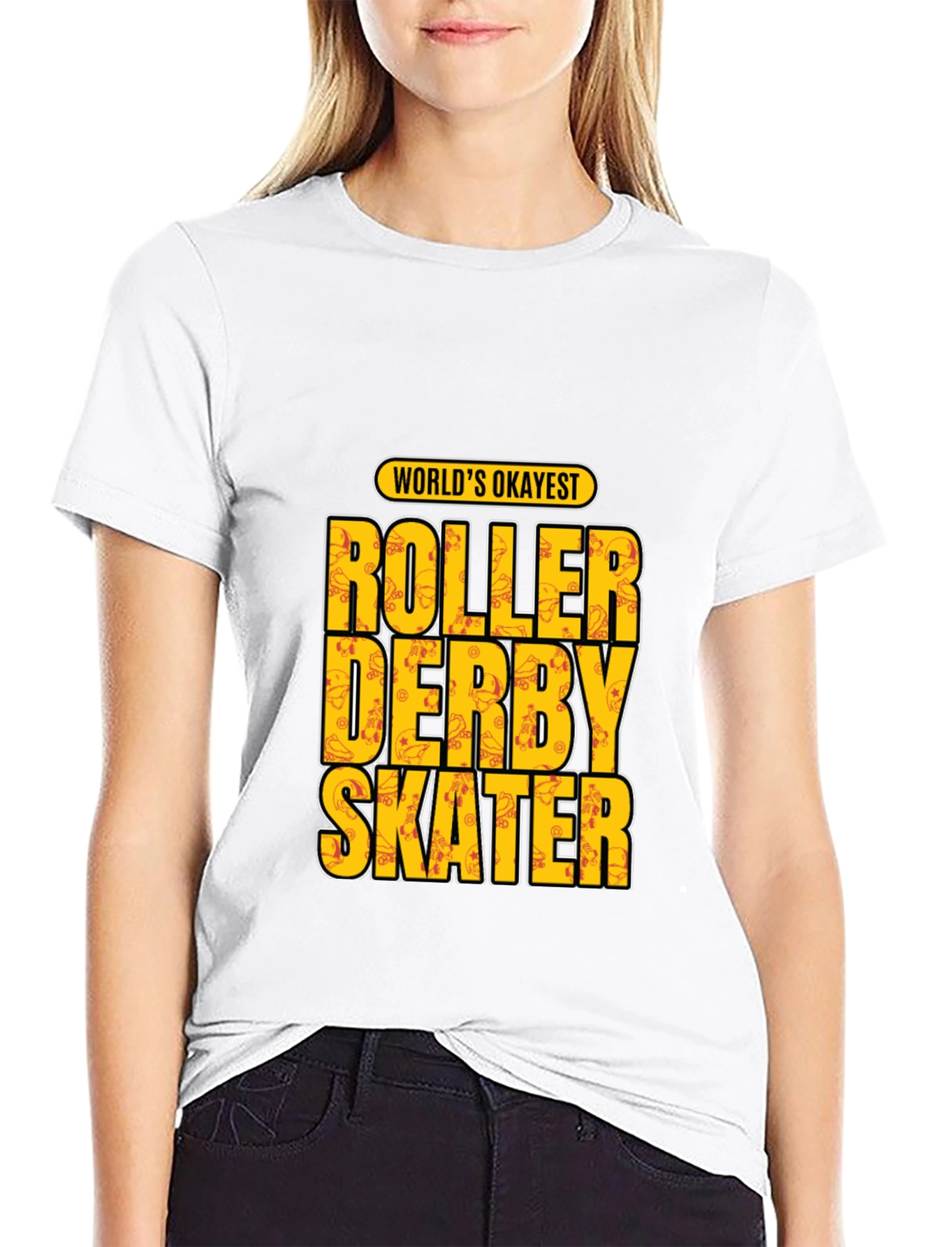 Roller Derby Skater T-Shirt - Worlds Okayest