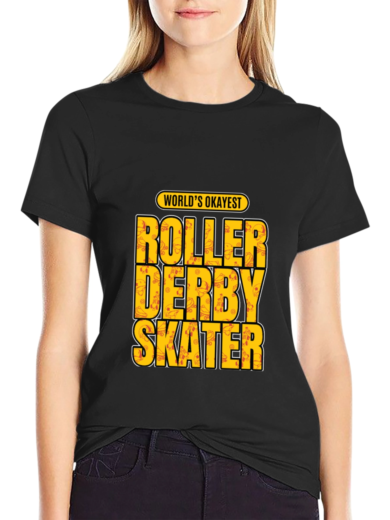 Roller Derby Skater T-Shirt - Worlds Okayest