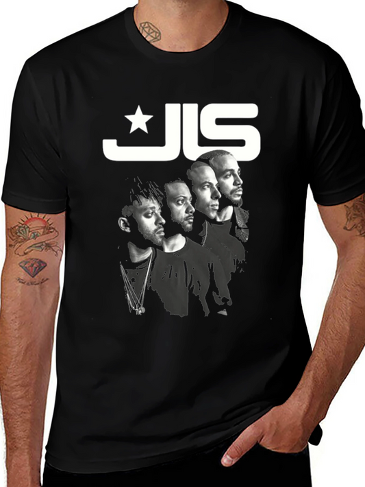 JLS Band Tee - Black Cotton Graphic T-Shirt