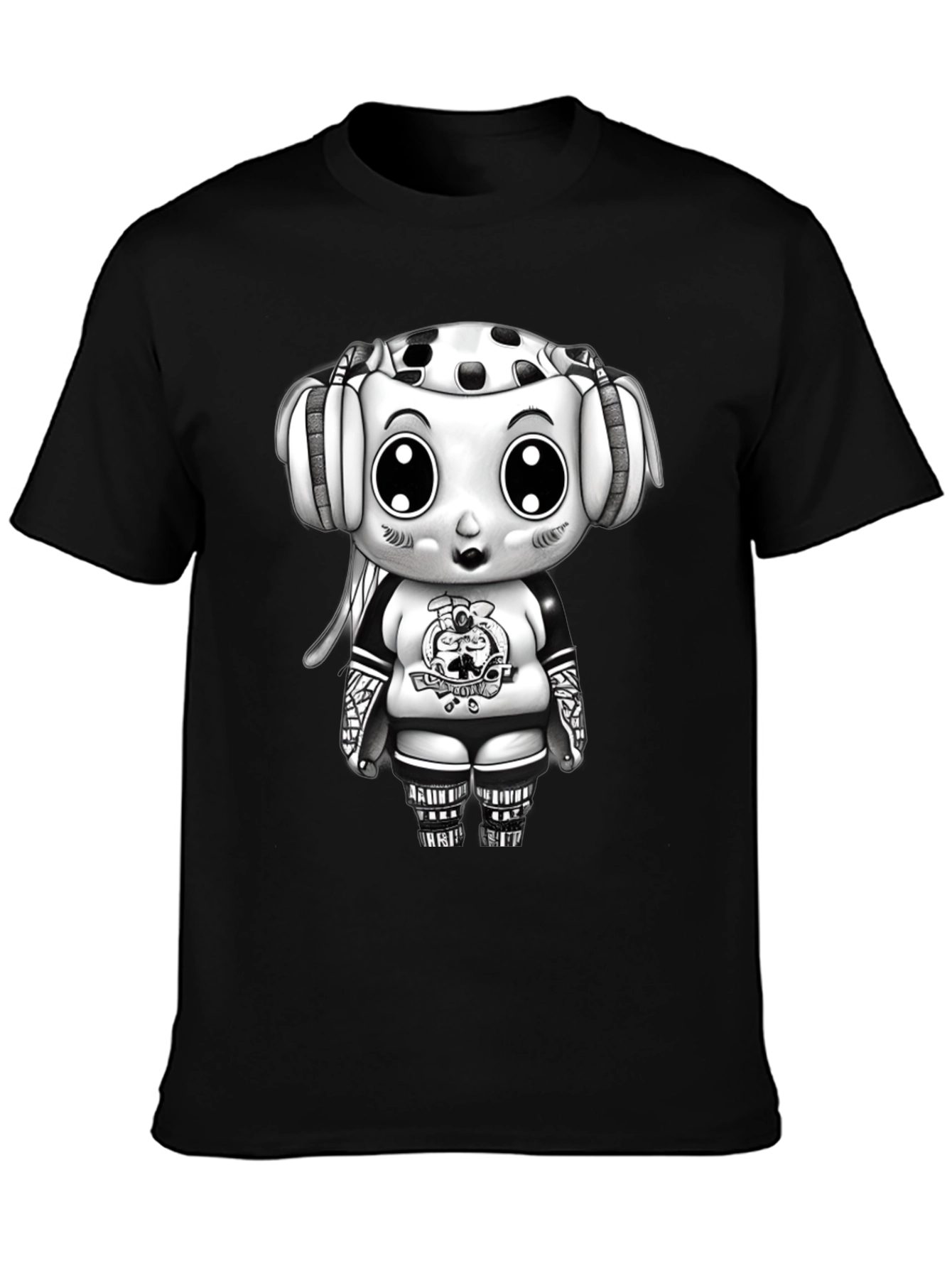 Cartoon Hockey Player Graphic Tee