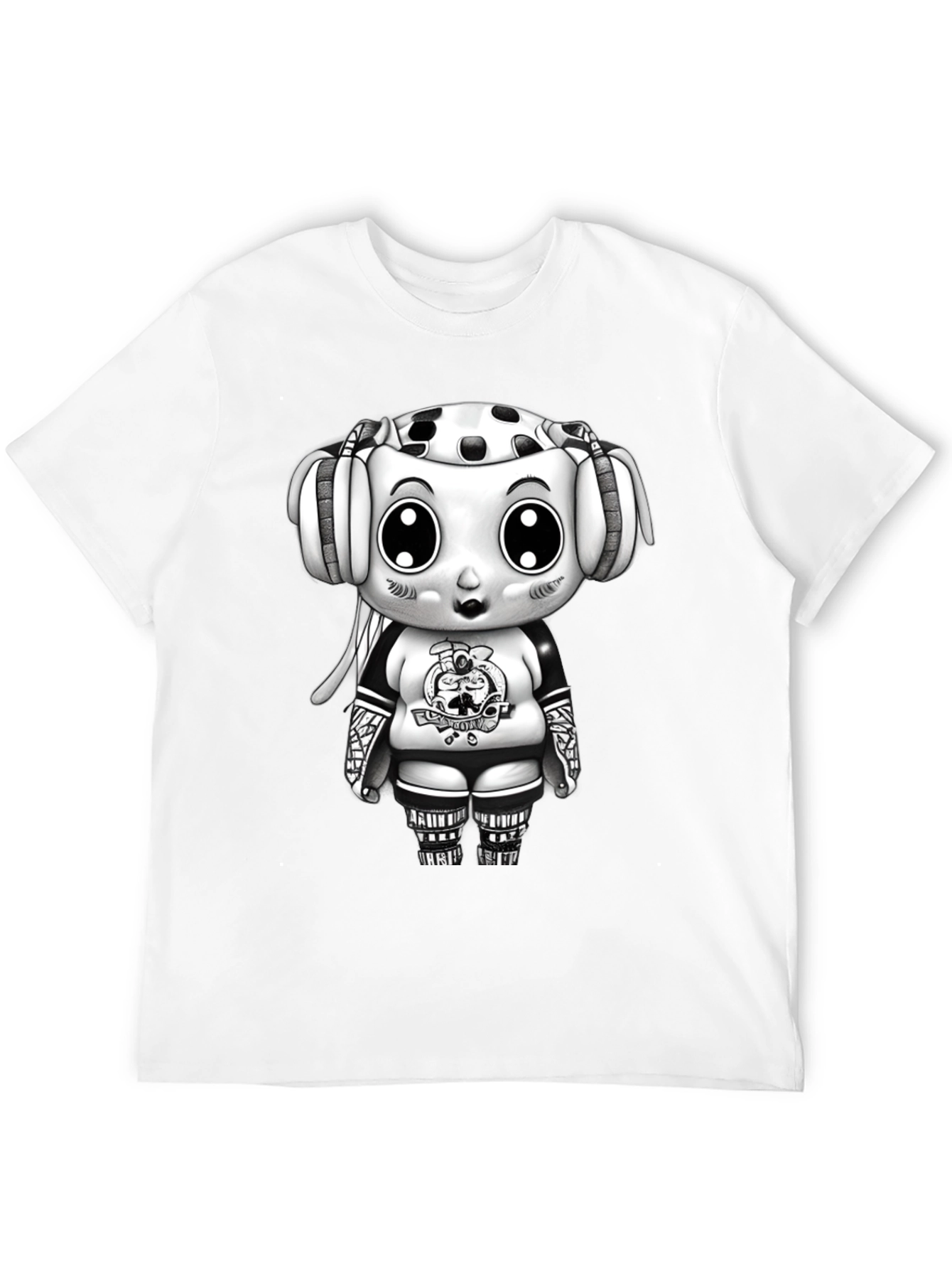 Cartoon Hockey Player Graphic Tee