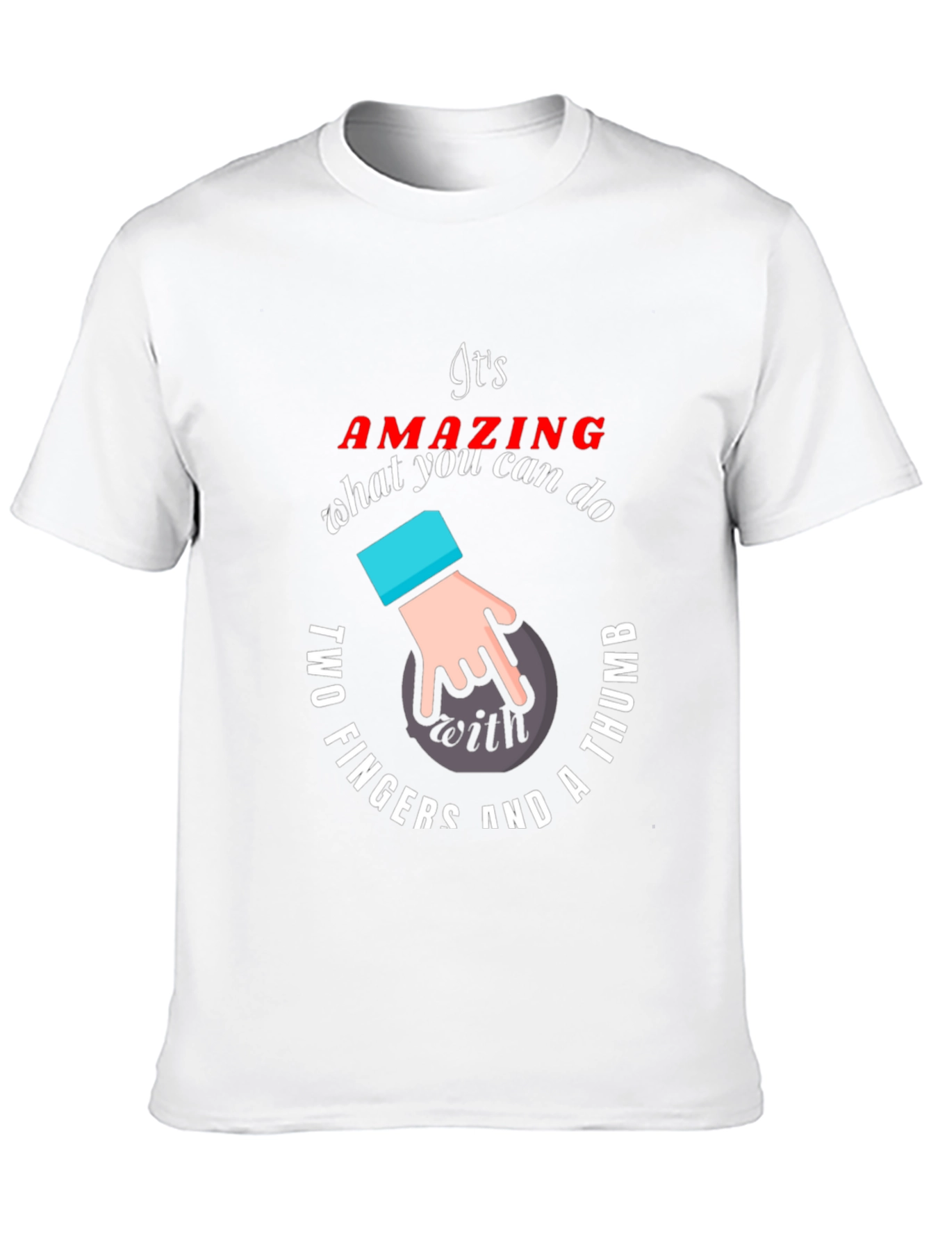 Funny Bowling T-Shirt - Two Fingers and a Thumb