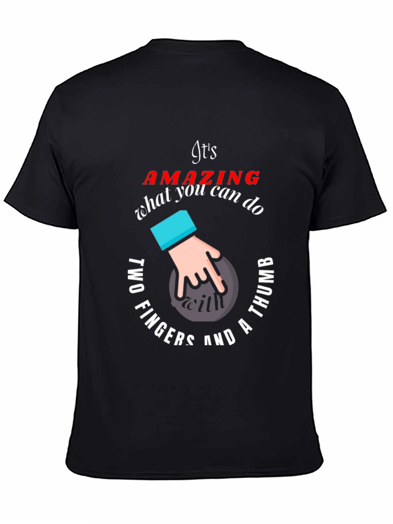 Funny Bowling T-Shirt - Two Fingers and a Thumb