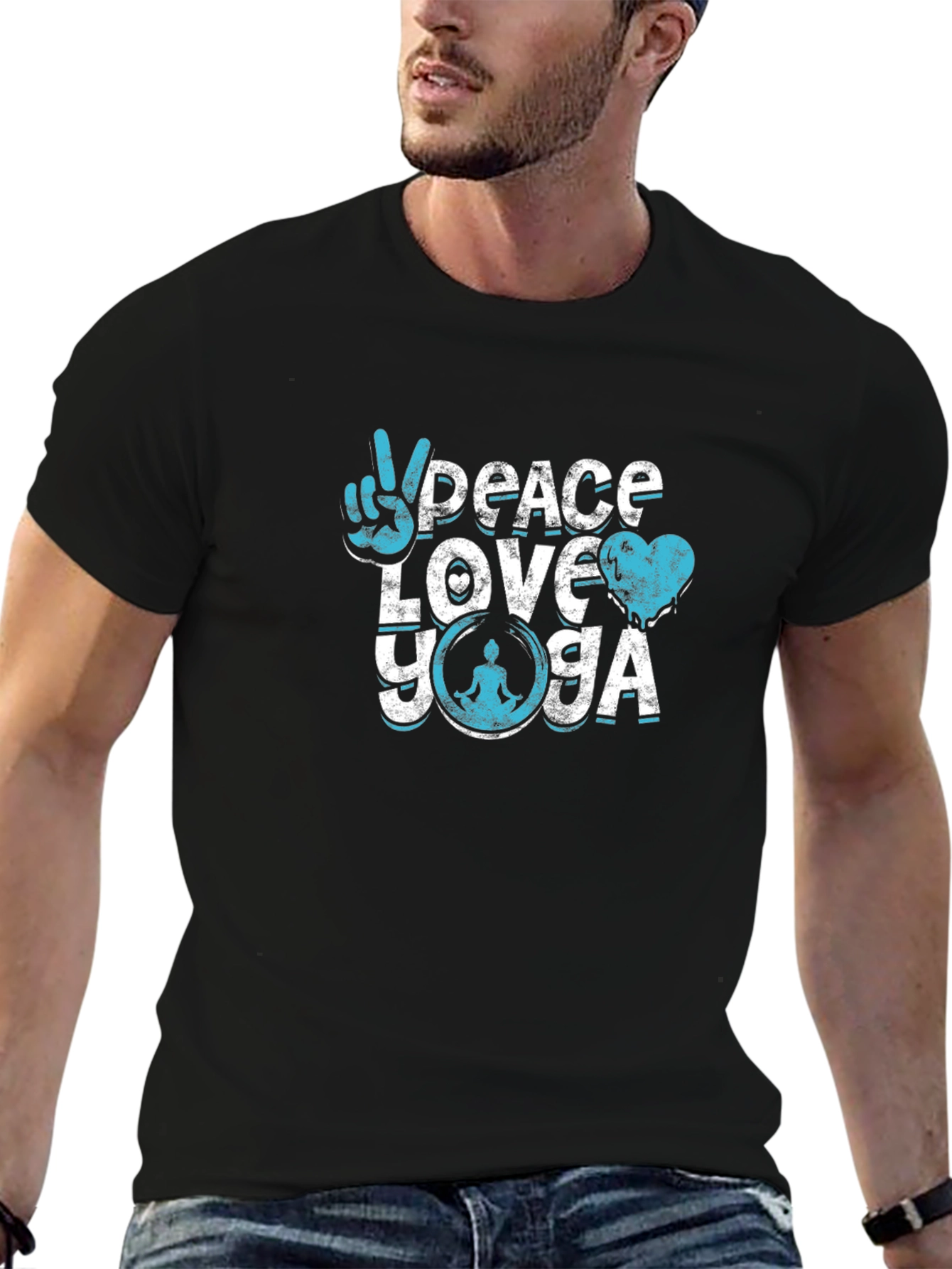 Peace Love Yoga Graphic T-Shirt