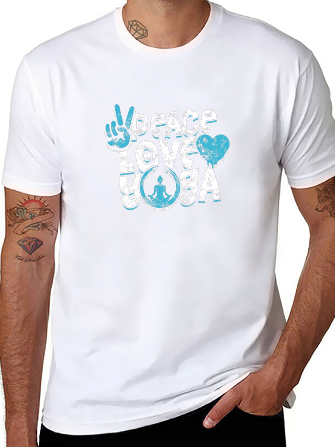 Peace Love Yoga Graphic T-Shirt