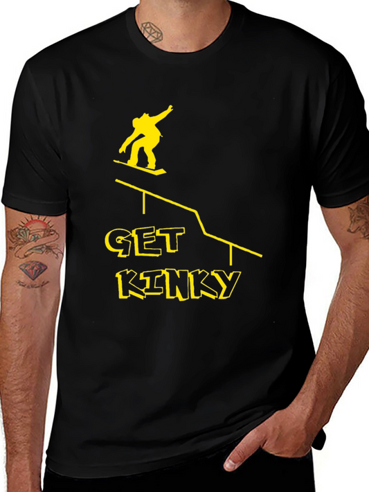 Get Kinky Graphic Tee - Black Cotton T-Shirt