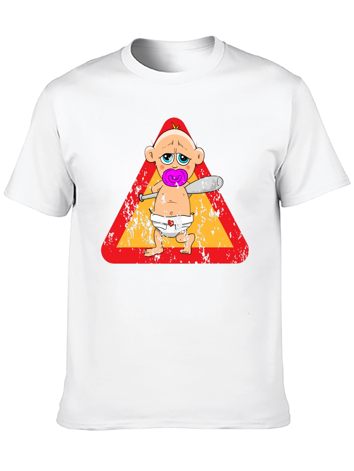 Funny Baby with Baseball Bat T-Shirt