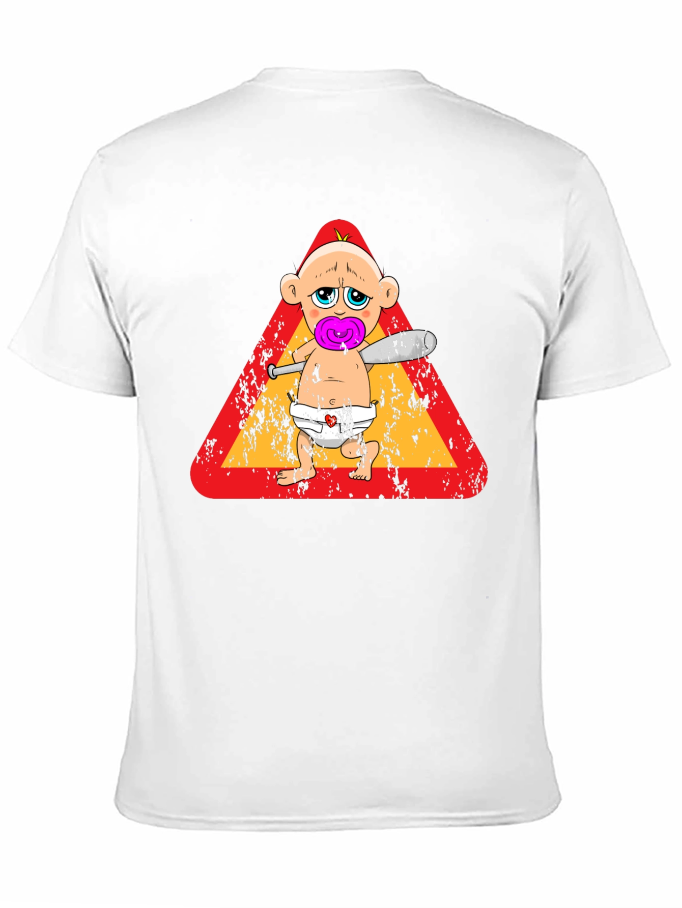 Funny Baby with Baseball Bat T-Shirt