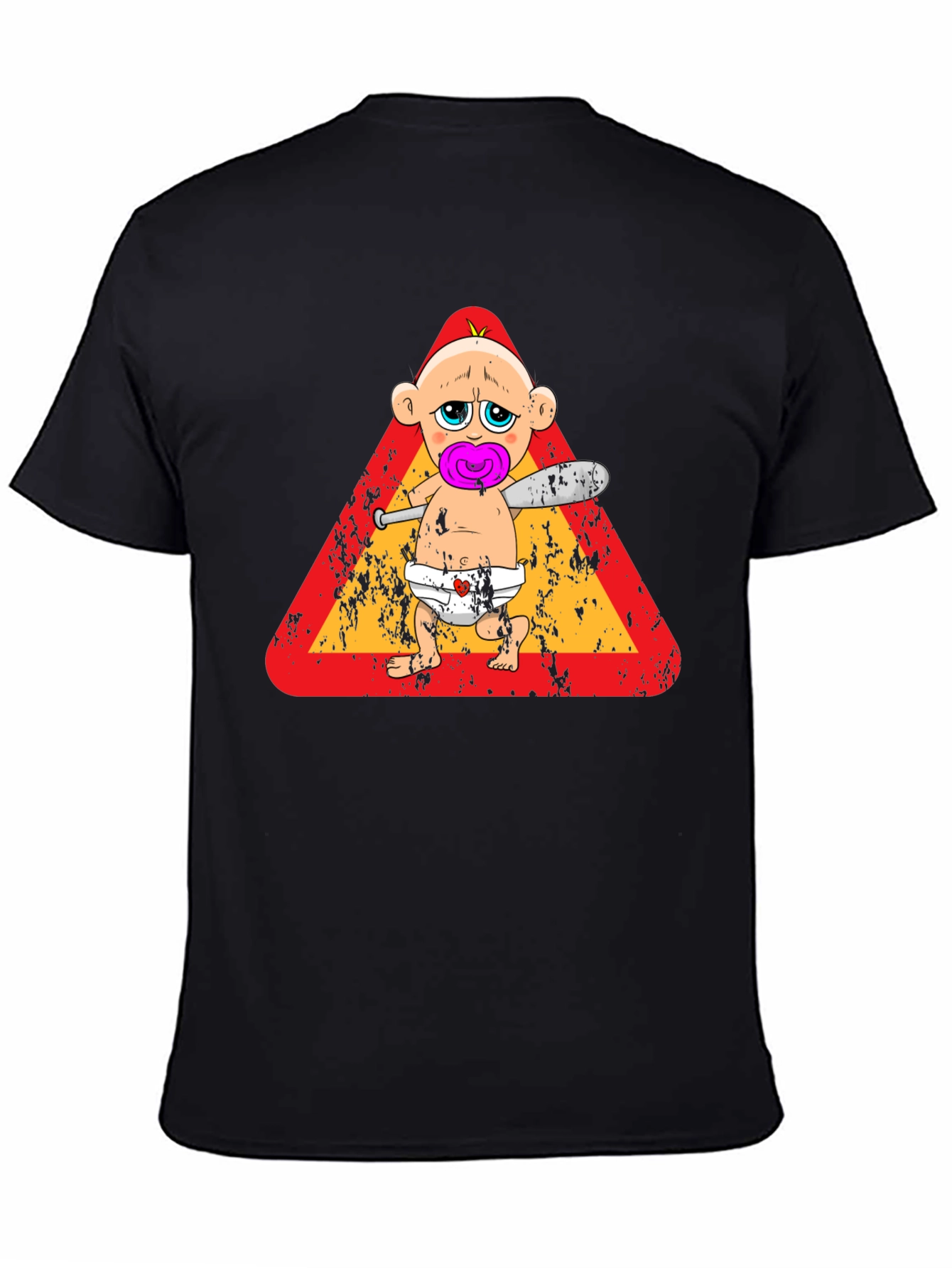 Funny Baby with Baseball Bat T-Shirt
