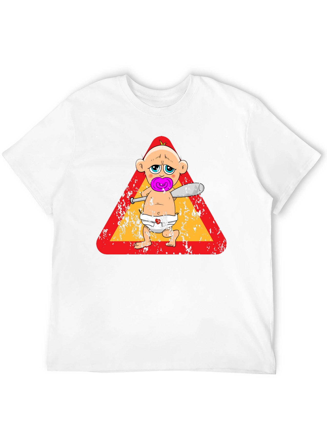 Funny Baby with Baseball Bat T-Shirt