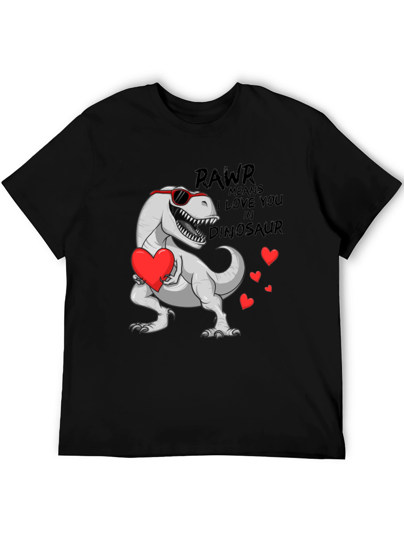 Rawr Means I Love You Dinosaur Valentines Day T-Shirt