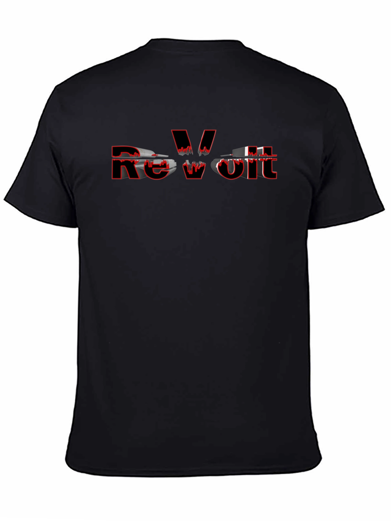 Revolt Graphic Print Black T-Shirt