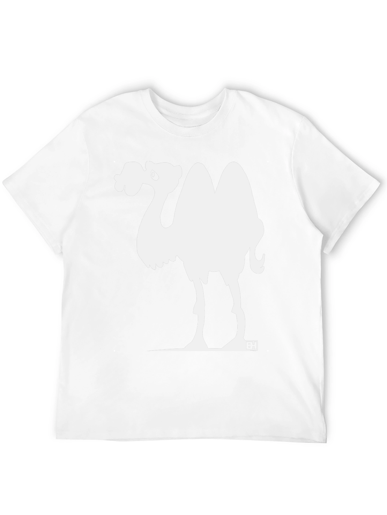 Camel Cartoon Graphic Tee - Black